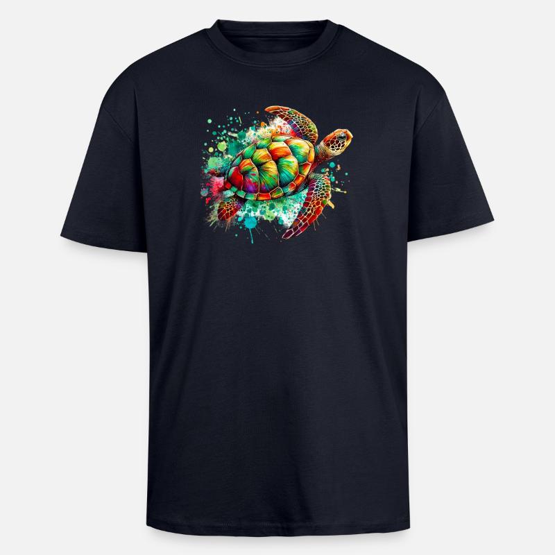 Schildkröte - Oversized Heavyweight Unisex T-Shirt - French Navy