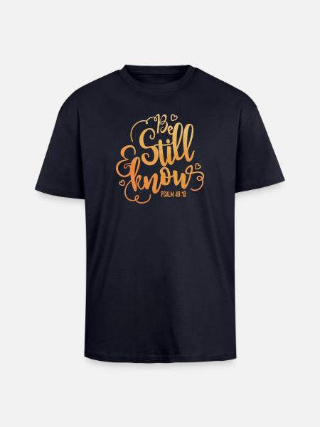 Be still and know - Unisex Oversized Heavyweight T-shirt - french navy