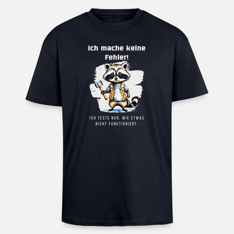 Creative Reinterpretation: Raccoon & His Hammer - Unisex Oversized Heavyweight T-shirt - french navy