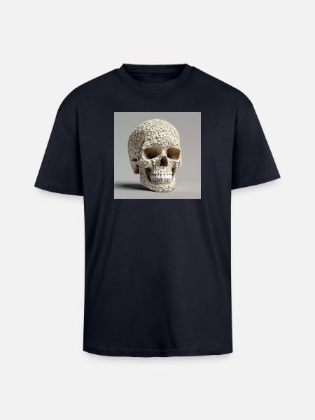 Skull Number 63 - Unisex Oversized Heavyweight T-shirt - french navy