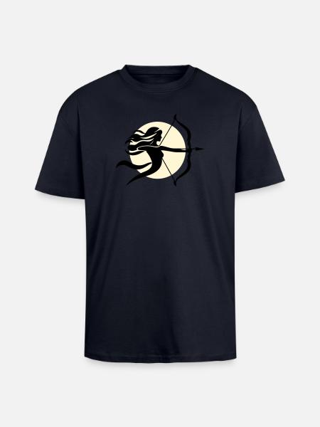 Sagittarius female - Unisex Oversized Heavyweight T-shirt - french navy