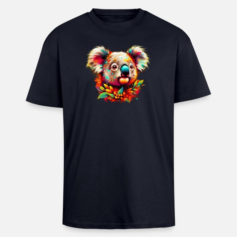 Koala - Unisex Oversized Heavyweight T-shirt - french navy
