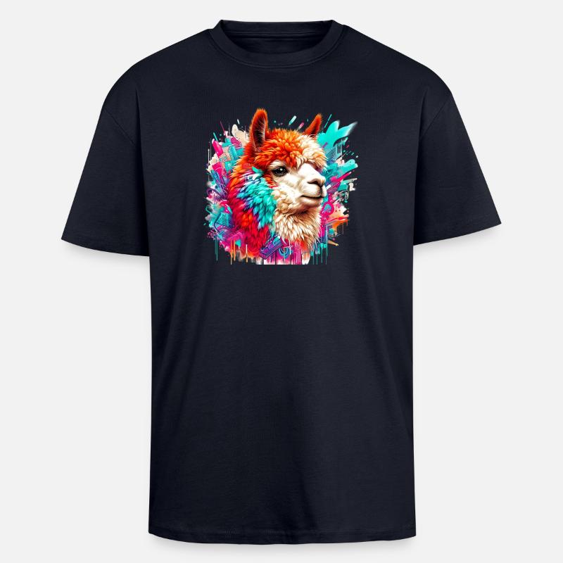 Alpaka - Oversized Heavyweight Unisex T-Shirt - French Navy