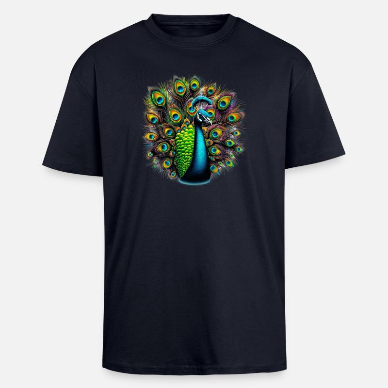 Pfau - Oversized Heavyweight Unisex T-Shirt - French Navy