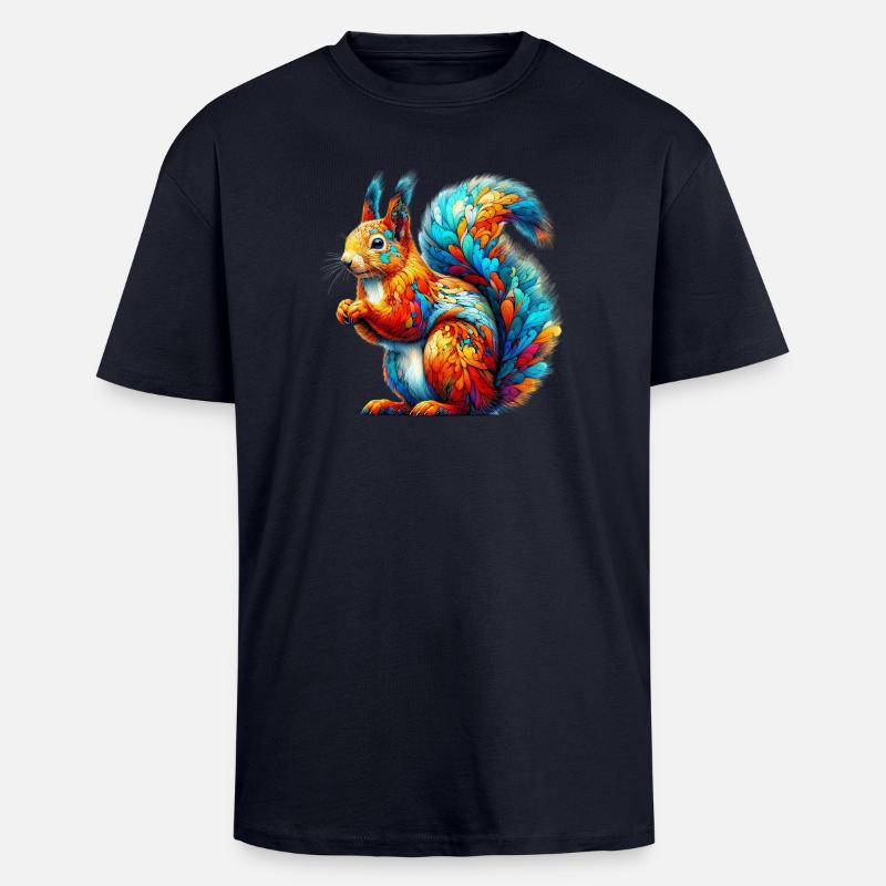Eichhörnchen - Oversized Heavyweight Unisex T-Shirt - French Navy