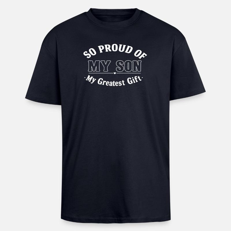 My son, my greatest gift - Unisex Oversized Heavyweight T-shirt - french navy