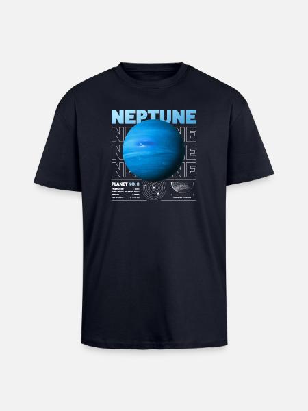 Neptun details - Oversized Heavyweight Unisex T-Shirt - French Navy