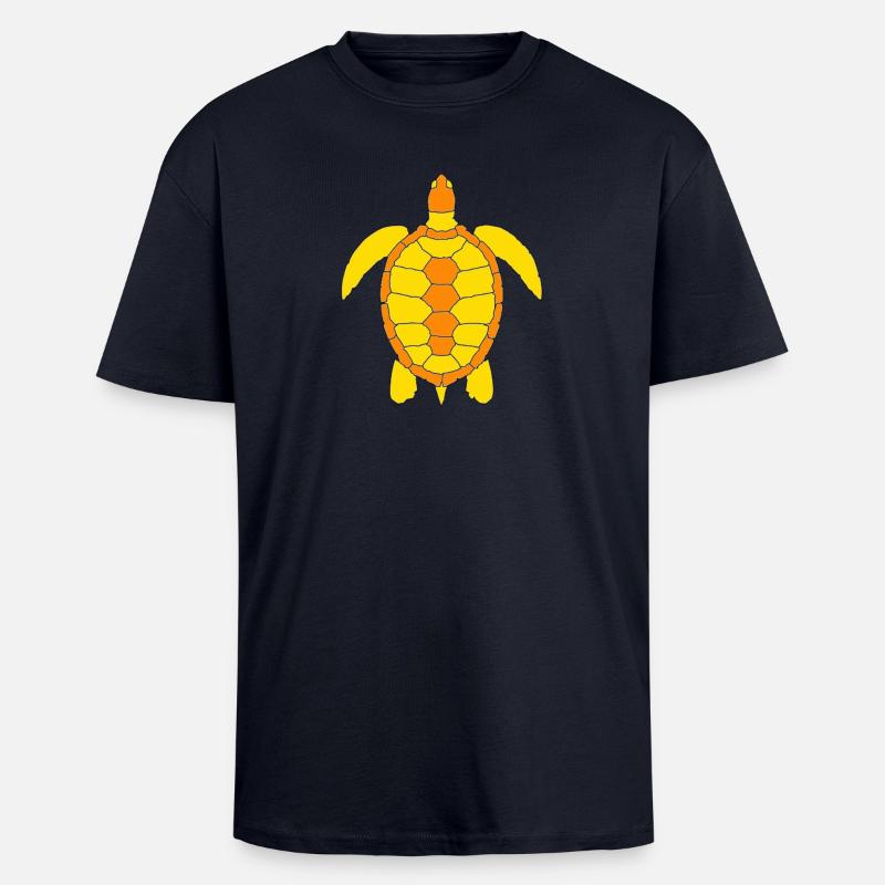 TURTLE - Oversized Heavyweight Unisex T-Shirt - French Navy