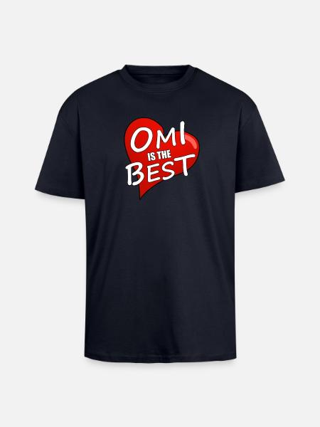 OMI IS THE BEST - Unisex Oversized Heavyweight T-shirt - french navy