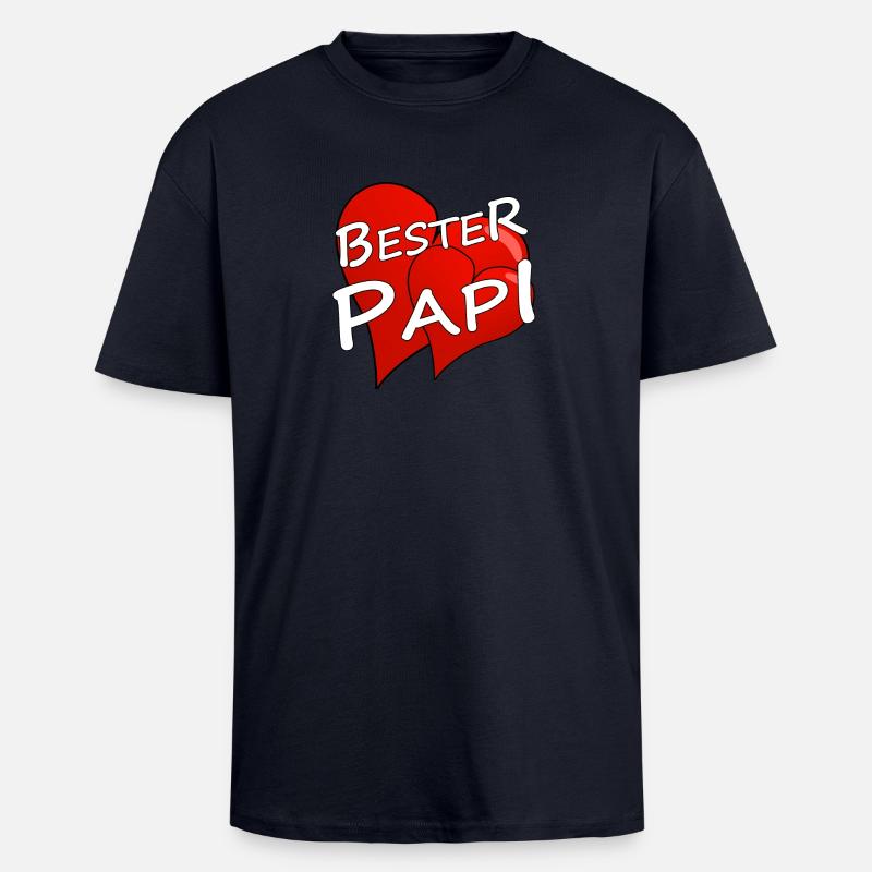 BESTER PAPI - Oversized Heavyweight Unisex T-Shirt - French Navy