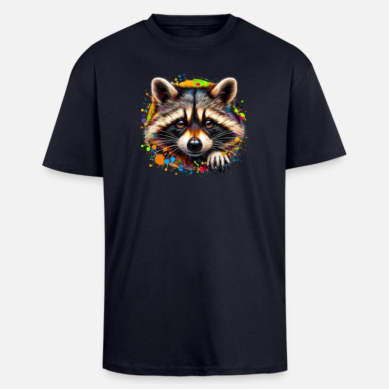 Waschbär - Oversized Heavyweight Unisex T-Shirt - French Navy