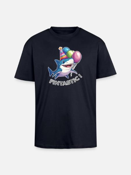 Jaw-some Celebration - Unisex Oversized Heavyweight T-shirt - french navy