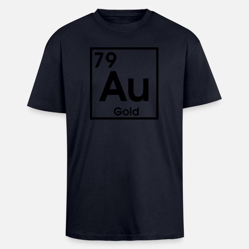 AU Gold – Shadow Element Design - Unisex Oversized Heavyweight T-shirt - french navy