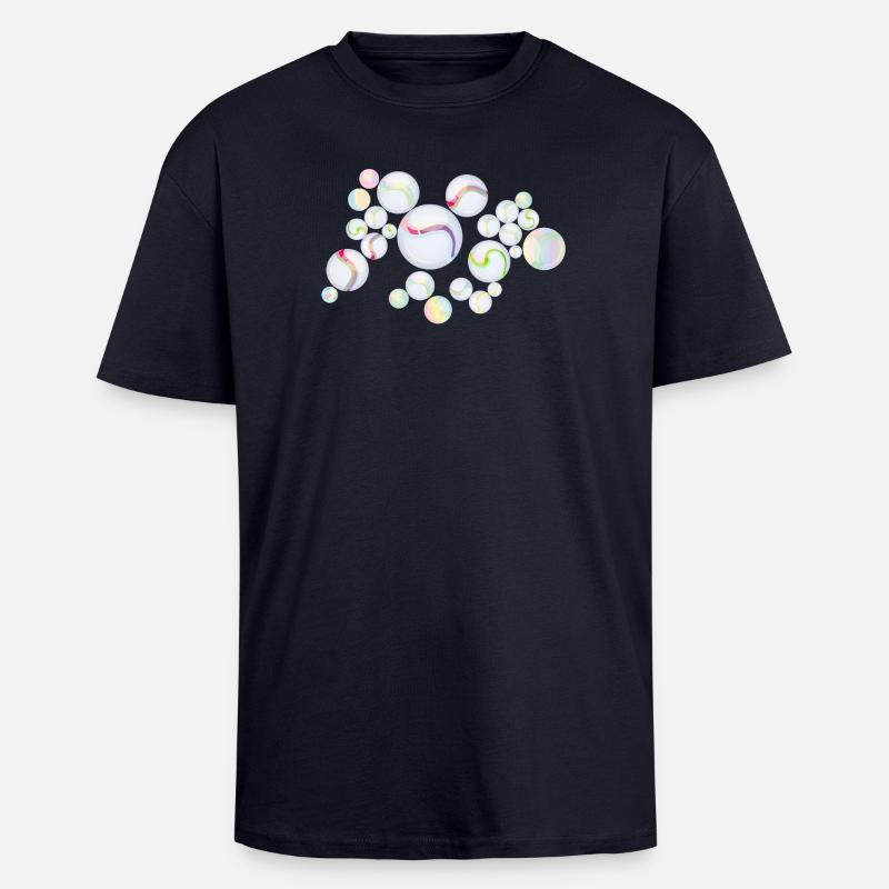 Murmeln mit Muster – Schimmernde Eleganz - Oversized Heavyweight Unisex T-Shirt - French Navy
