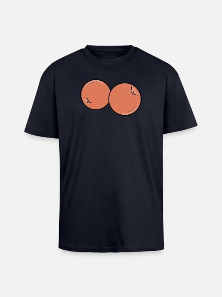 Leckerer Fruchtpfirsich - Oversized Heavyweight Unisex T-Shirt - French Navy