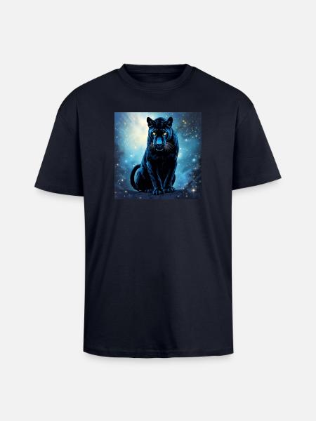 Power Animal Dark Panther - Unisex Oversized Heavyweight T-shirt - french navy