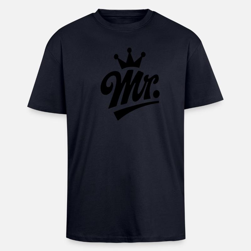 Mr. & Krone, personalisierbar - Oversized Heavyweight Unisex T-Shirt - French Navy