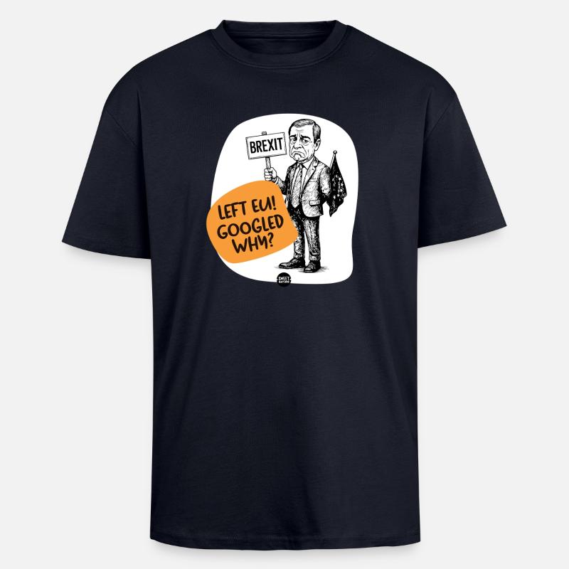 Exit-Regret-Syndrom - Oversized Heavyweight Unisex T-Shirt - French Navy