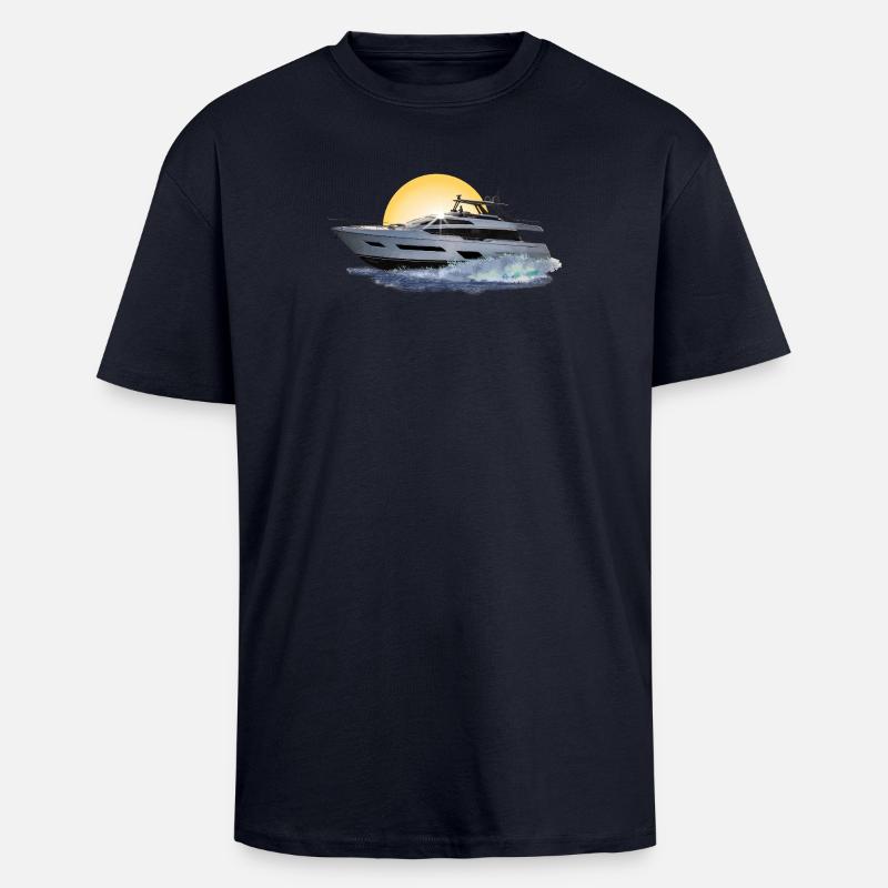 Motorboot - Oversized Heavyweight Unisex T-Shirt - French Navy