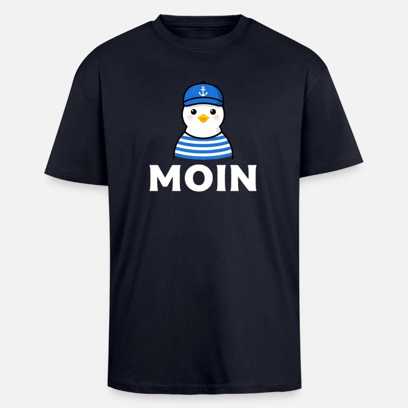 Moin Möwe im Sailor-Stil - Oversized Heavyweight Unisex T-Shirt - French Navy