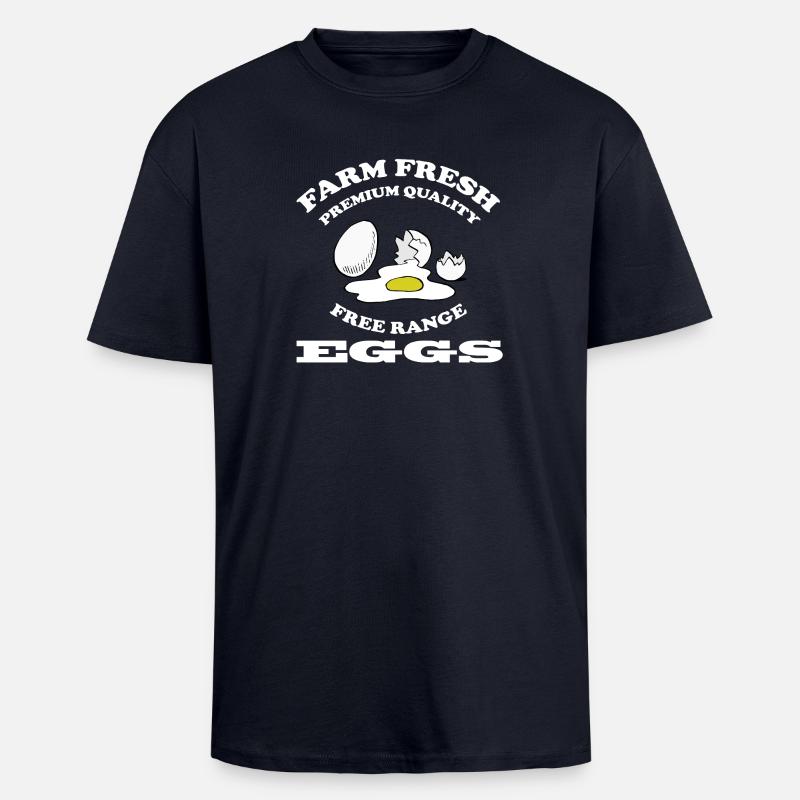 EGGS - Oversized Heavyweight Unisex T-Shirt - French Navy