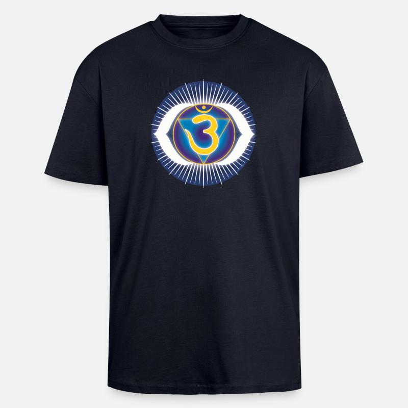 Ajna brow chakra - Unisex Oversized Heavyweight T-shirt - french navy