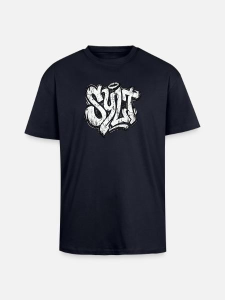 Sylt Graffiti Oldschool Hip Hop - Unisex Oversized Heavyweight T-shirt - french navy