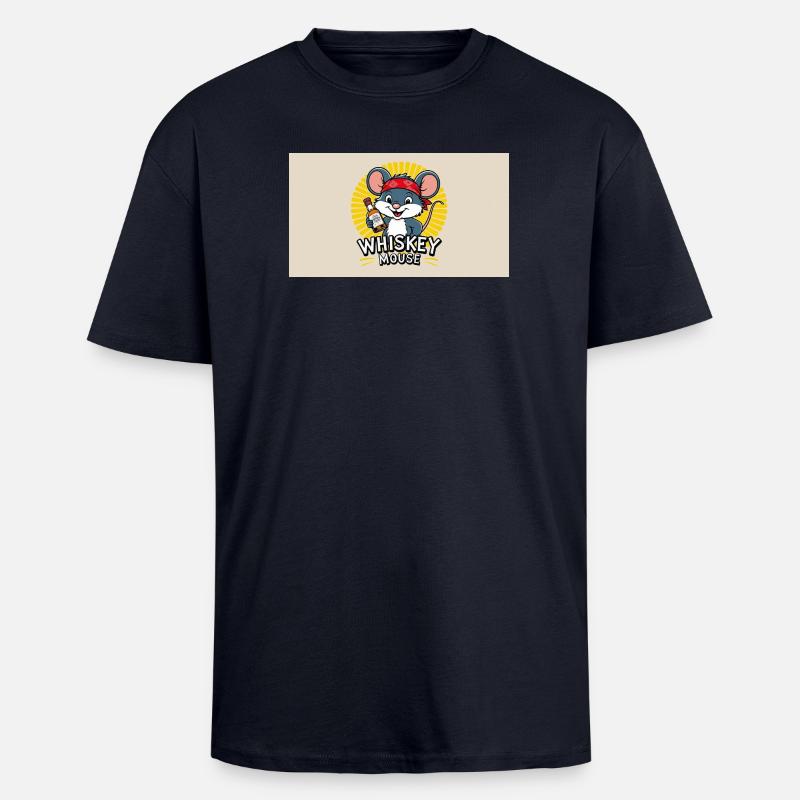 Mouse - Oversized Heavyweight Unisex T-Shirt - French Navy