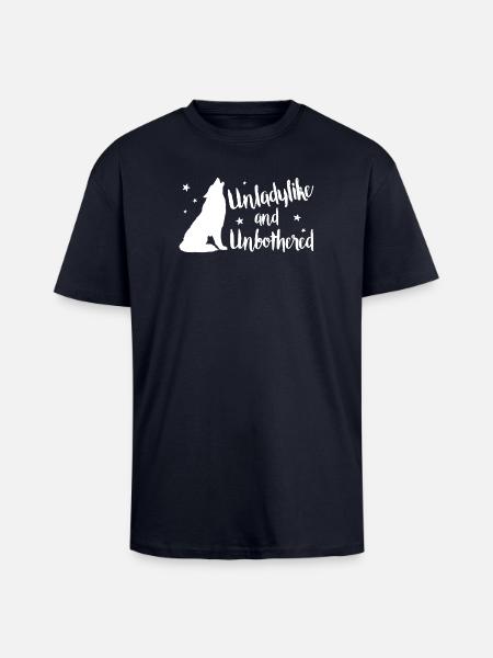 Unladylike and Unbothered - Unisex Oversized Heavyweight T-shirt - french navy