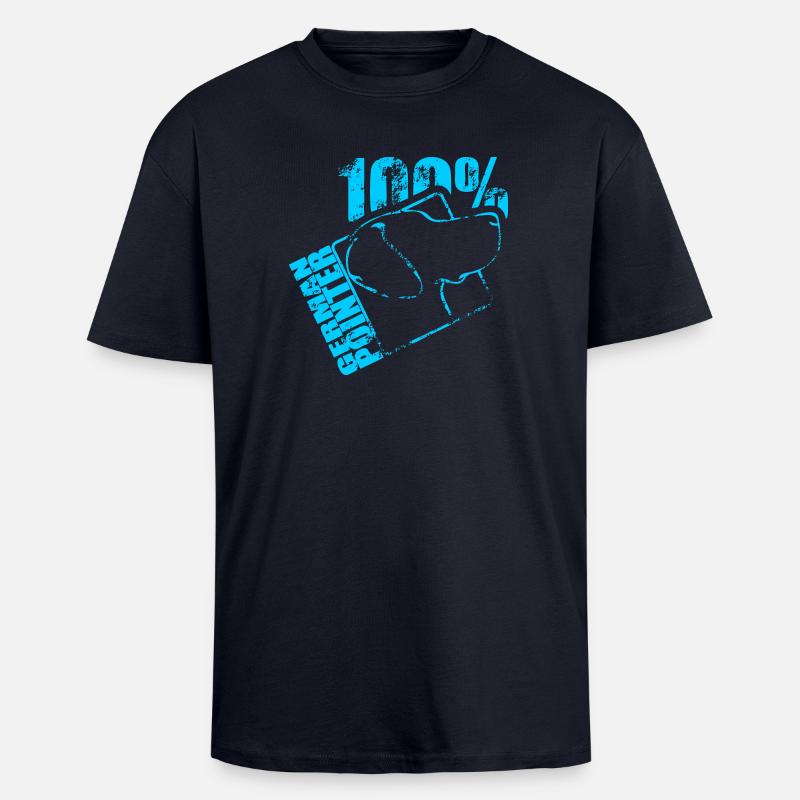 GERMAN POINTER 100 - Unisex Oversized Heavyweight T-shirt - french navy