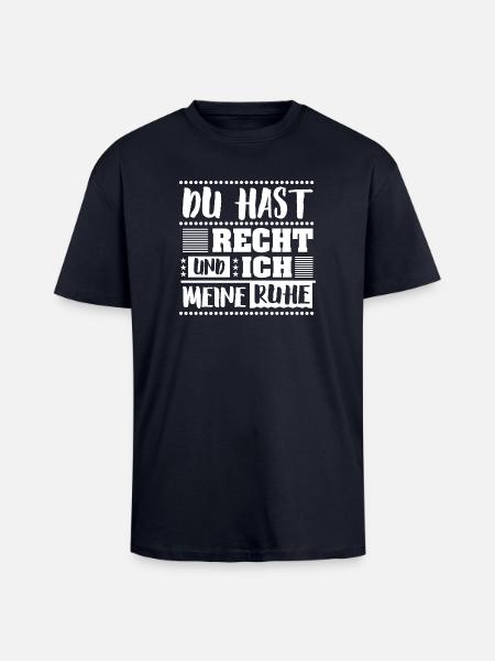 Du hast Recht - Oversized Heavyweight Unisex T-Shirt - French Navy