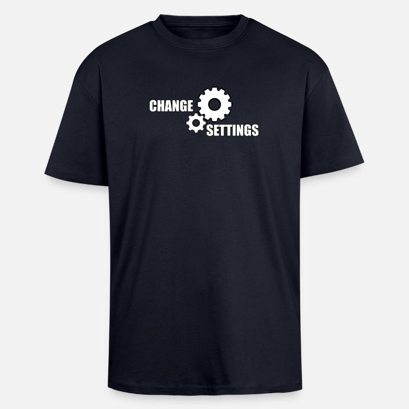 CHANGE SETTINGS - Unisex Oversized Heavyweight T-shirt - french navy