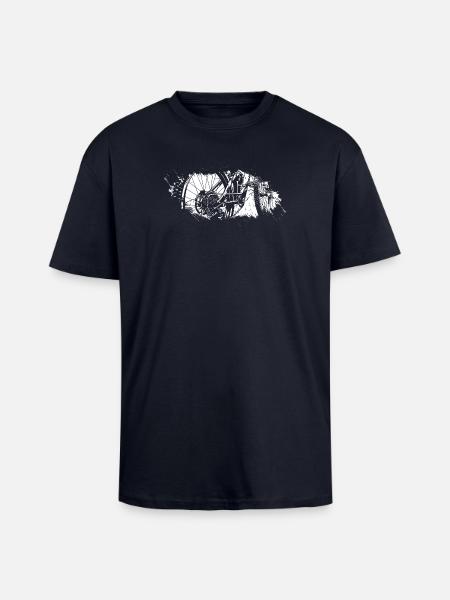 Gears in Motion - Unisex Oversized Heavyweight T-shirt - french navy