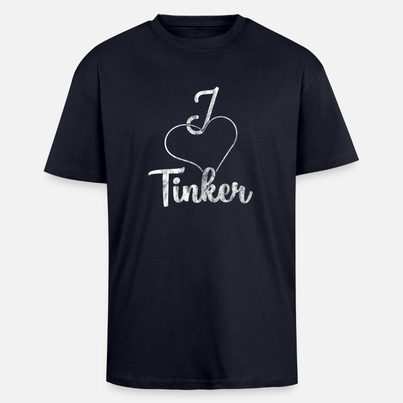 I love Tinker - Unisex Oversized Heavyweight T-shirt - french navy