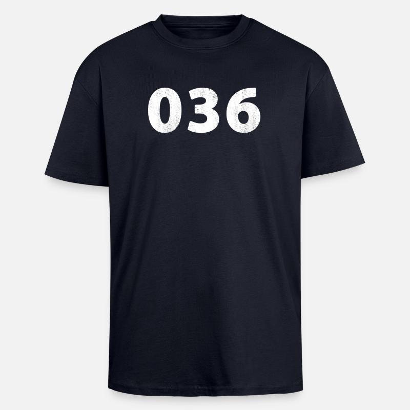 036 Almere Zeewolde - T-shirt unisexe oversize épais - bleu marine
