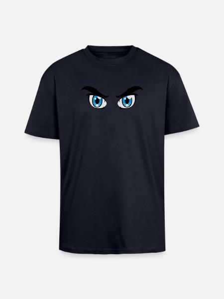 eyes, cartoon, comic - Unisex Oversized Heavyweight T-shirt - french navy