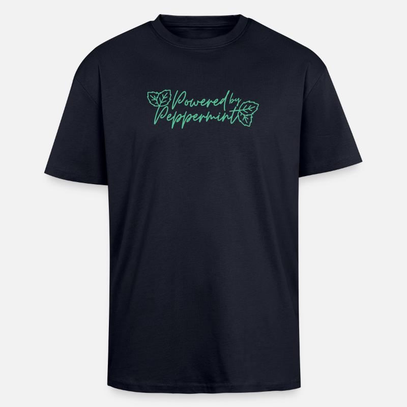 Powered by PepperMINT - Oversized Heavyweight Unisex T-Shirt - French Navy