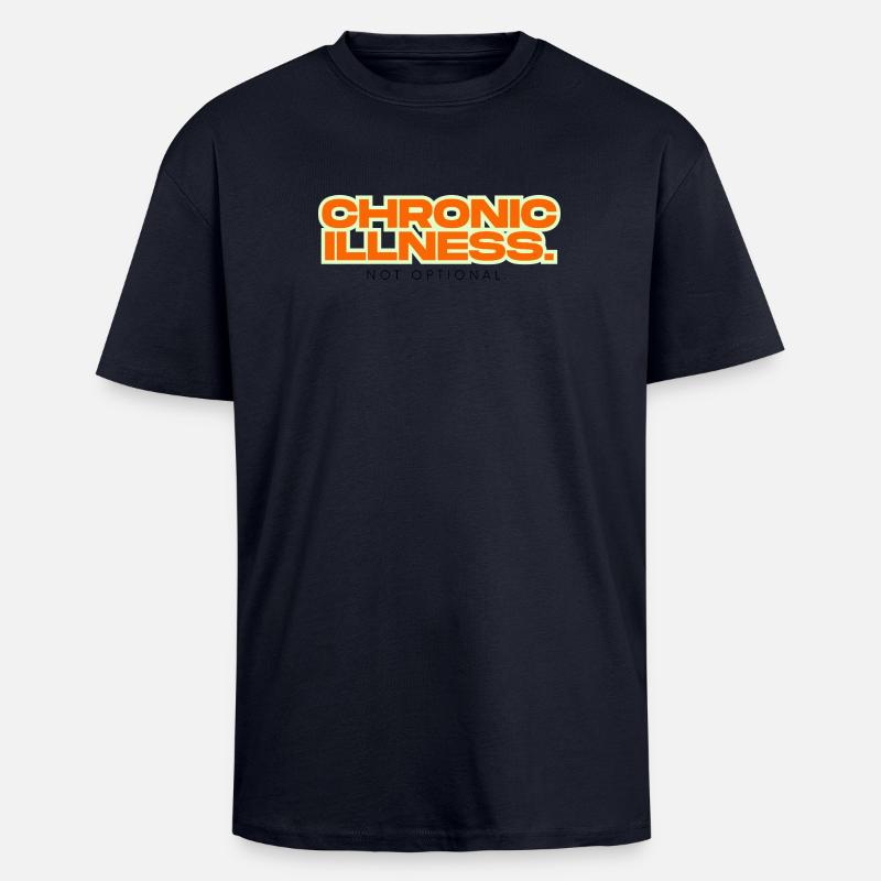 chronic illness - Unisex Oversized Heavyweight T-shirt - french navy