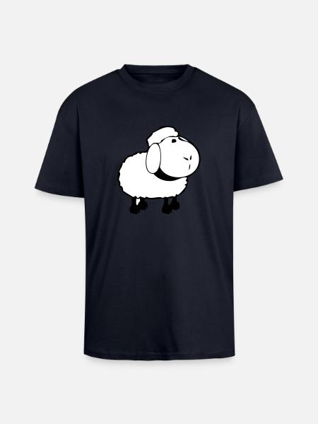 Schaf - Oversized Heavyweight Unisex T-Shirt - French Navy