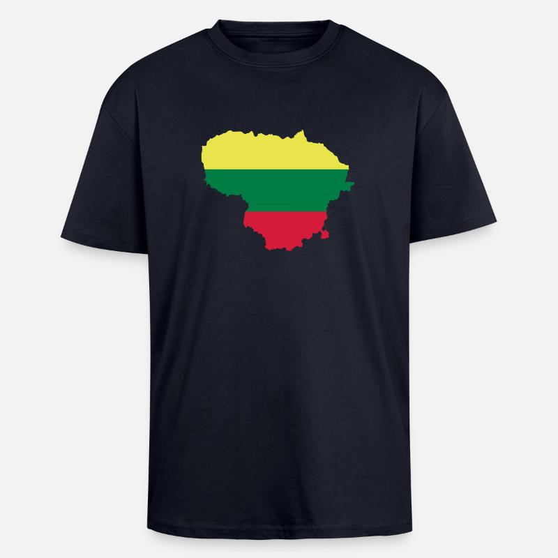 Litauen - Oversized Heavyweight Unisex T-Shirt - French Navy