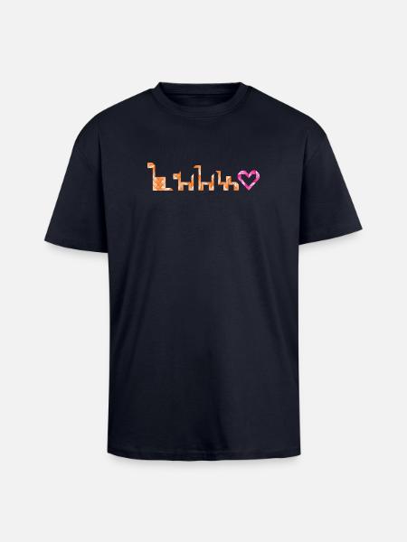Triangle Creatures – From Snake to Camel - Oversized Heavyweight Unisex T-Shirt - French Navy