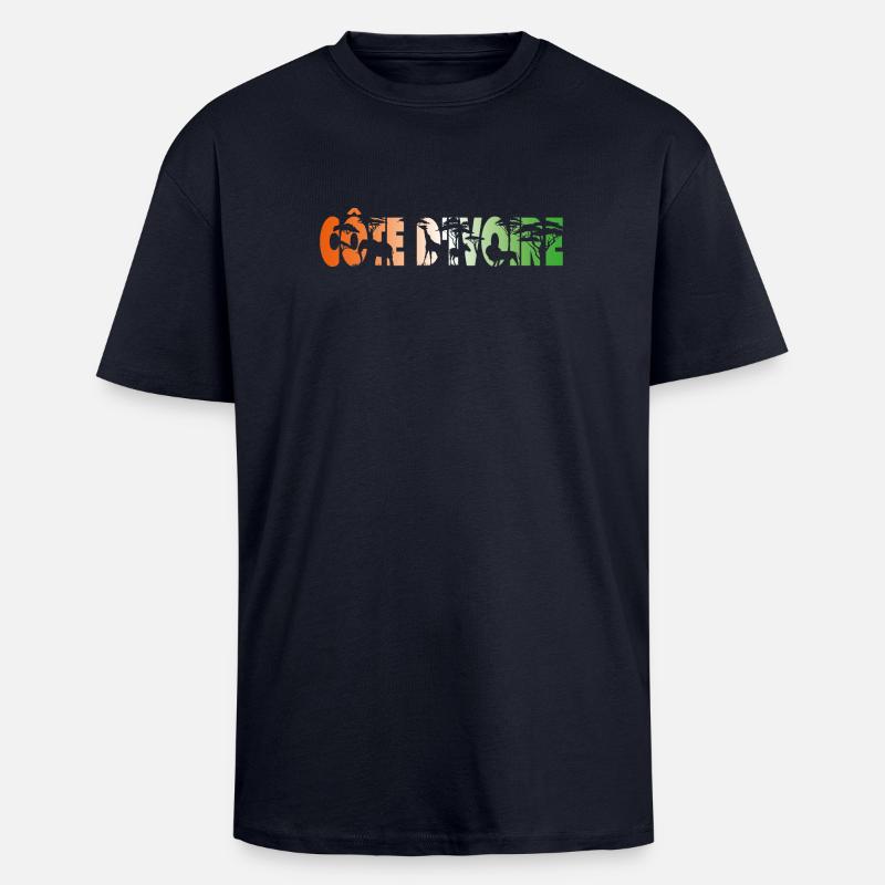 Elfenbeinküste - Oversized Heavyweight Unisex T-Shirt - French Navy