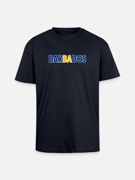 Barbados Lettering - Caribbean - Island - Unisex Oversized Heavyweight T-shirt - french navy