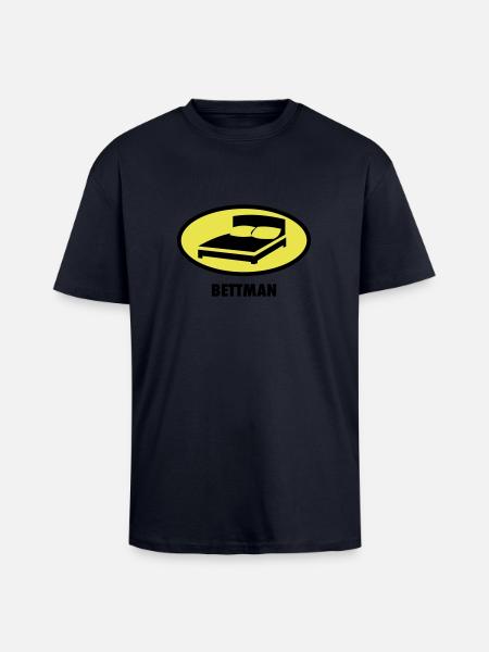 Bettman - Oversized Heavyweight Unisex T-Shirt - French Navy
