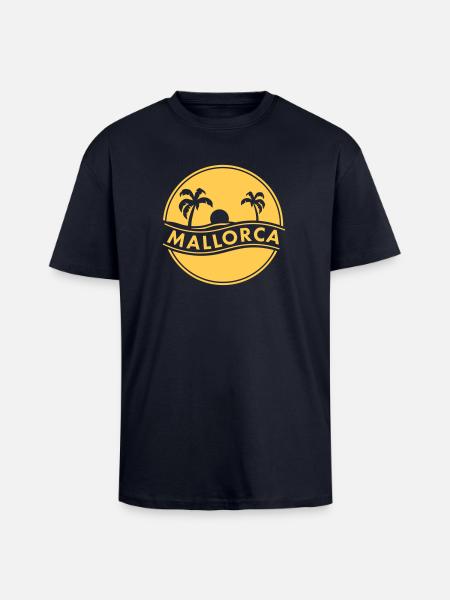 Mallorca - Oversized Heavyweight Unisex T-Shirt - French Navy