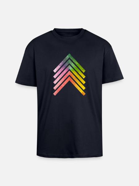 Flèche V1 - T-shirt unisexe oversize épais - bleu marine