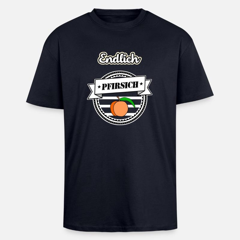 Endlich Pfirsich - 40 Vierzig sw - Oversized Heavyweight Unisex T-Shirt - French Navy