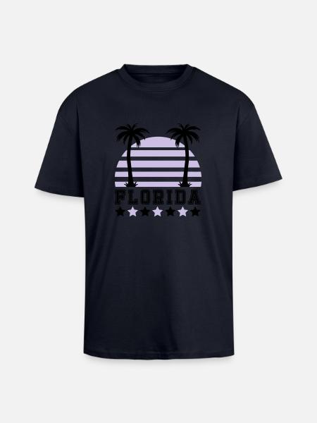 florida - T-shirt unisexe oversize épais - bleu marine