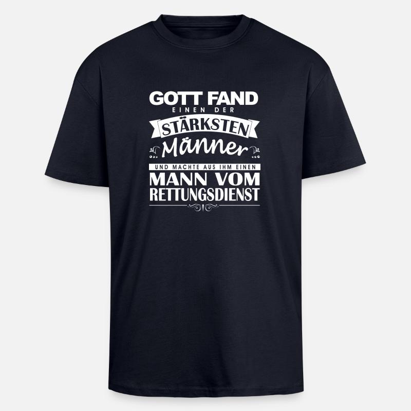 Mann vom Rettungsdienst - Oversized Heavyweight Unisex T-Shirt - French Navy