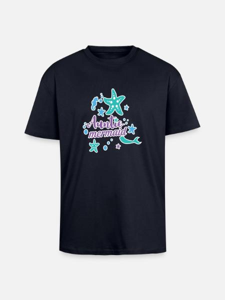Auntie Mermaid - Unisex Oversized Heavyweight T-shirt - french navy